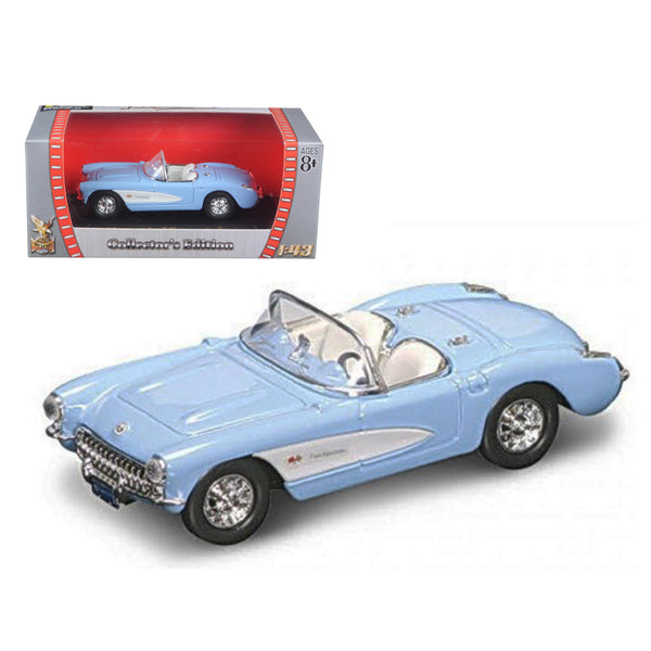 1957 Chevrolet Corvette Blue 1/43 Diecast Model Car by Road Signature