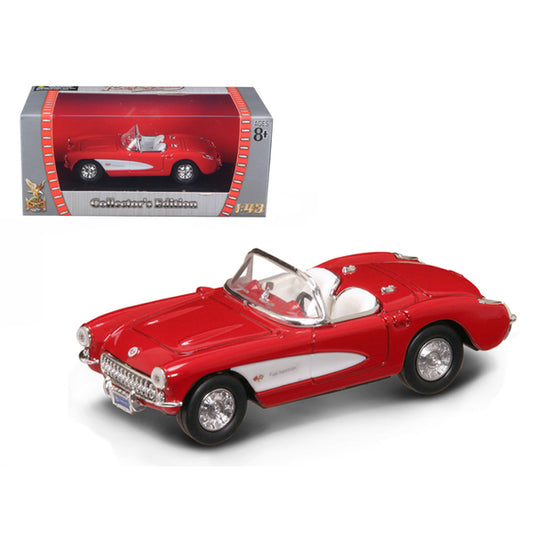 1957 Chevrolet Corvette Convertible Red 1/43 Diecast Model Car by Road Signature