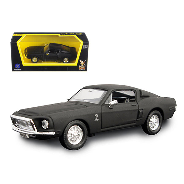 1968 Ford Mustang Shelby GT500 KR Matt Black 1/43 Diecast Model Car by Road Signature