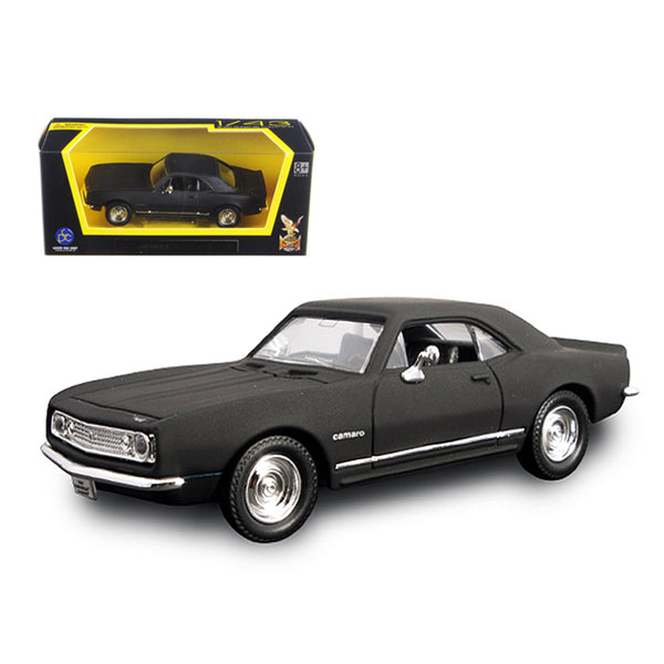 1967 Chevrolet Camaro Z28 Matt Black 1/43 Diecast Model Car by Road Signature