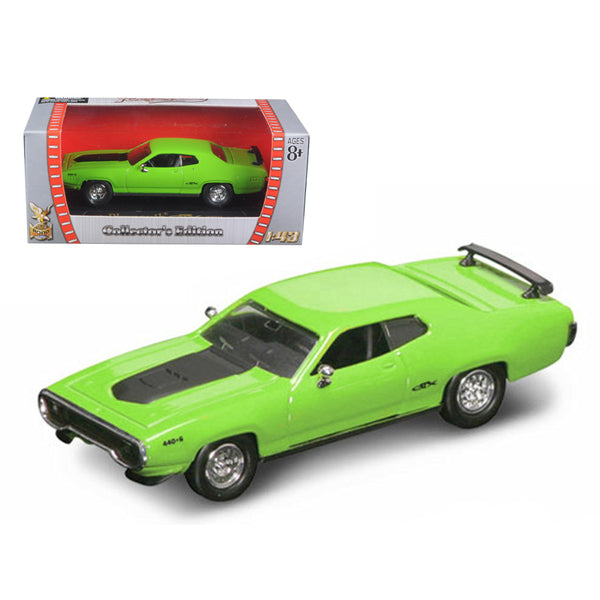 1971 Plymouth GTX 440 6 Pack Green 1/43 Diecast Model Car by Road Signature