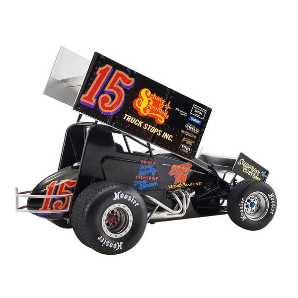 Winged Sprint Car #15 Donny Schatz "Schatz Crossroads Truck Stops Inc." First 410 Sprint Win "Northern Outlaw Sprint Association" (1994) 1/18 Diecast Model Car by ACME