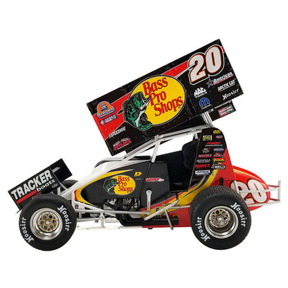 Winged Sprint Car #20 Danny Lasoski "Bass Pro Shops" "National Sprint Car Hall of Fame" 1/18 Diecast Model Car by ACME