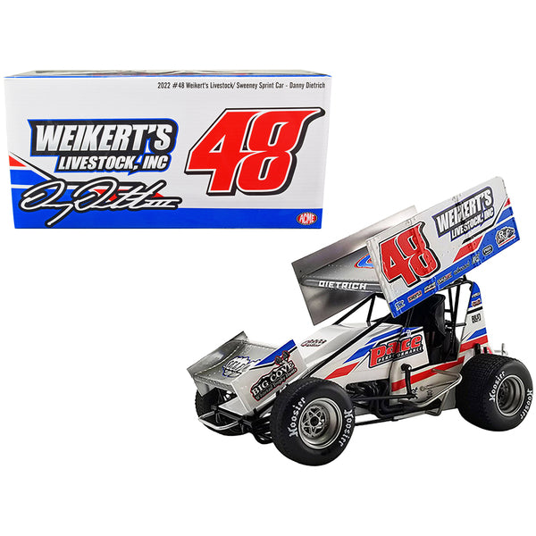 Winged Sprint Car #48 Danny Dietrich "Weikert's Livestock" Gary Kauffman Racing "World of Outlaws" (2022) 1/18 Diecast Model Car by ACME