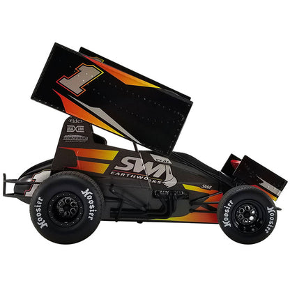 Winged Sprint Car #1 Jamie Veal "SWI Earthworks" SWI Engineering Racing Team (2022) 1/18 Diecast Model Car by ACME