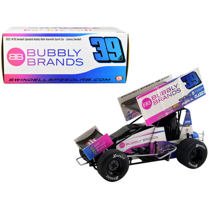 Winged Sprint Car #39 Sammy Swindell "Bubbly Brands" Swindell Speedlab "Knoxville Nationals" (2022) 1/18 Diecast Model Car by ACME