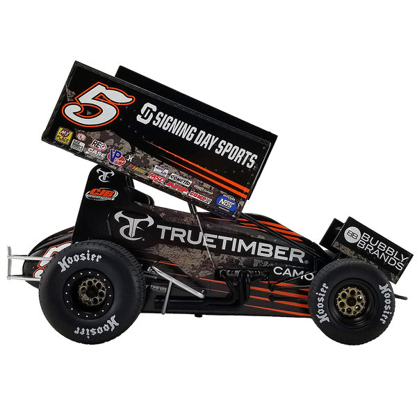 Winged Sprint Car #5 Spencer Bayston "TrueTimber Camo" CJB Motorsports "Rookie of the Year" "World of Outlaws" (2022) 1/18 Diecast Model Car by ACME