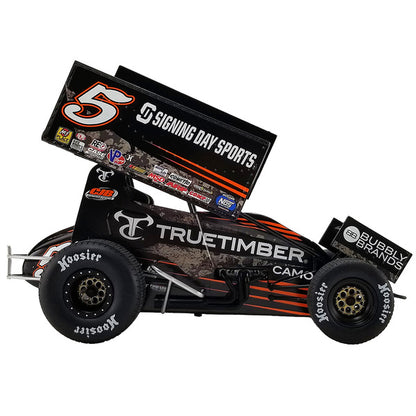 Winged Sprint Car #5 Spencer Bayston "TrueTimber Camo" CJB Motorsports "Rookie of the Year" "World of Outlaws" (2022) 1/18 Diecast Model Car by ACME