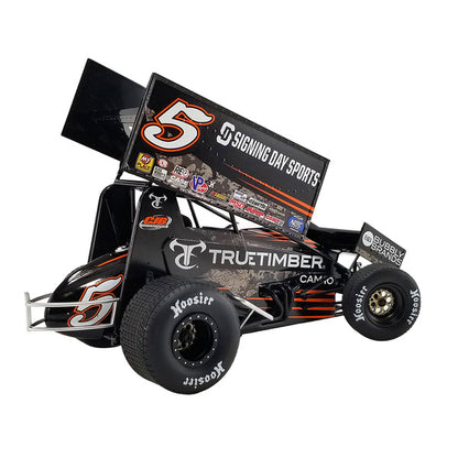 Winged Sprint Car #5 Spencer Bayston "TrueTimber Camo" CJB Motorsports "Rookie of the Year" "World of Outlaws" (2022) 1/18 Diecast Model Car by ACME