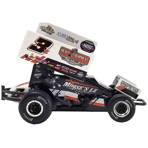 Winged Sprint Car #3Z Brock Zearfoss "Moose's LZ Bar and Grill" Brock Zearfoss Racing "World of Outlaws" (2023) 1/18 Diecast Model Car by ACME