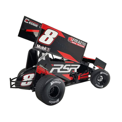 Winged Sprint Car #8 Aaron Reutzel "RSR" Baughman-Reutzel Motorsports "World of Outlaws" (2023) 1/18 Diecast Model Car by ACME