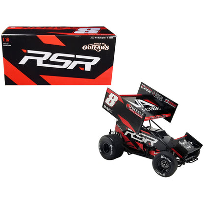 Winged Sprint Car #8 Aaron Reutzel "RSR" Baughman-Reutzel Motorsports "World of Outlaws" (2023) 1/18 Diecast Model Car by ACME