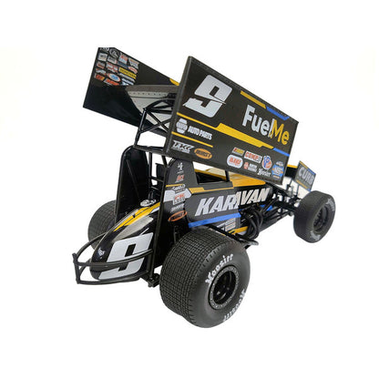 Winged Sprint Car #9 Kasey Kahne "Karavan - Fuel Me" Kasey Kahne Racing "World of Outlaws" (2023) 1/18 Diecast Model Car by ACME