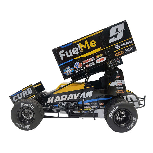 Winged Sprint Car #9 Kasey Kahne "Karavan - Fuel Me" Kasey Kahne Racing "World of Outlaws" (2023) 1/18 Diecast Model Car by ACME