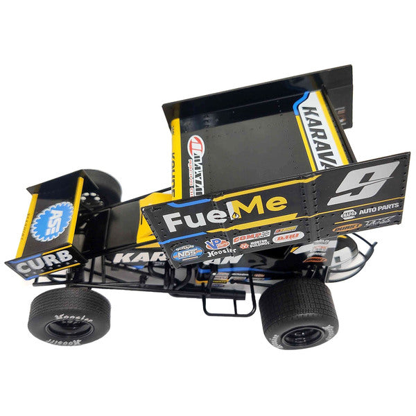 Winged Sprint Car #9 Kasey Kahne "Karavan - Fuel Me" Kasey Kahne Racing "World of Outlaws" (2023) 1/18 Diecast Model Car by ACME