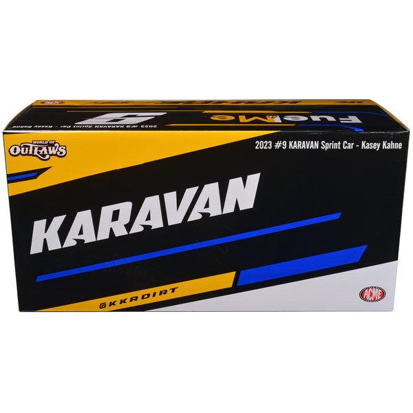 Winged Sprint Car #9 Kasey Kahne "Karavan - Fuel Me" Kasey Kahne Racing "World of Outlaws" (2023) 1/18 Diecast Model Car by ACME