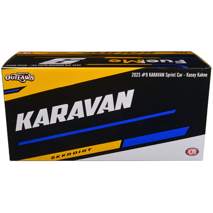 Winged Sprint Car #9 Kasey Kahne "Karavan - Fuel Me" Kasey Kahne Racing "World of Outlaws" (2023) 1/18 Diecast Model Car by ACME