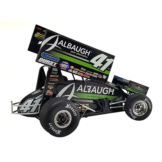 Winged Sprint Car #41 Carson Macedo "Albaugh - MVT" Jason Johnson Racing "World of Outlaws" (2023) 1/18 Diecast Model Car by ACME