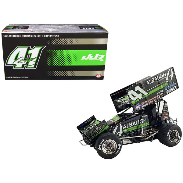 Winged Sprint Car #41 Carson Macedo "Albaugh - MVT" Jason Johnson Racing "World of Outlaws" (2023) 1/18 Diecast Model Car by ACME