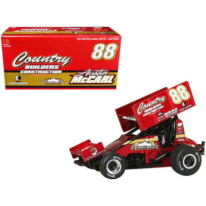 Winged Sprint Car #88 Austin McCarl "Country Builders Construction" Country Builders Racing "World of Outlaws" (2023) 1/18 Diecast Model Car by ACME