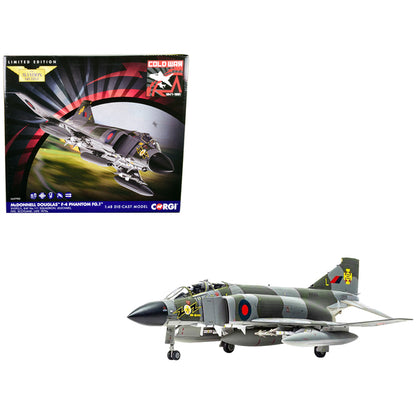 McDonnell Douglas F-4 Phantom FG.1 Fighter Aircraft "XV592/L RAF 111 Squadron Leuchars Fife Scotland" (1970s) "The Aviation Archive" Series 1/48 Diecast Model by Corgi