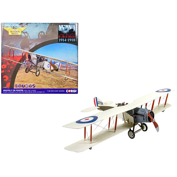 Bristol F-2B Fighter Aircraft "A7194 Capt. Arthur H Peck & Capt. John JL Williams No.111 Squadron Egypt" (1917) Royal Flying Corps "The Aviation Archive" Series 1/48 Diecast Model by Corgi