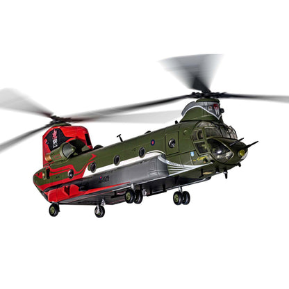 Boeing Chinook HC.4 Helicopter "ZA712 RAF No.18 (B) Squadron 100 Years Anniversary Scheme RAF Odiham" (September 2016) Royal Air Force "The Aviation Archive" Series 1/72 Diecast Model by Corgi