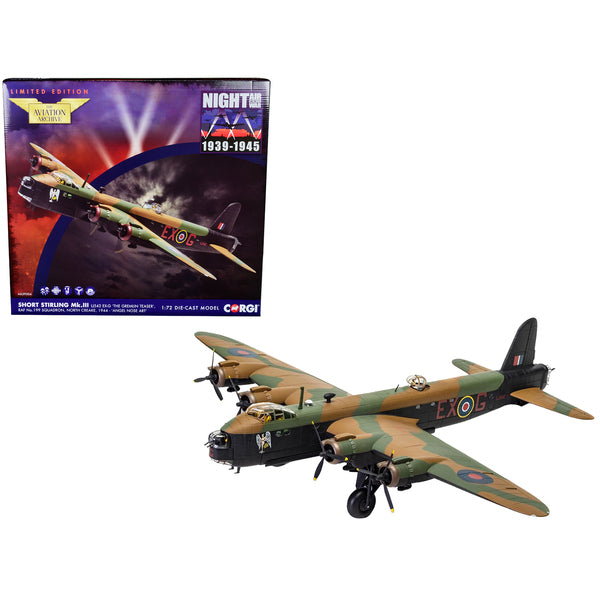 Short Stirling Bomber Aircraft "LJ542 EX-G The Gremlin Teaser RAF No.199 Squadron North Creake" (1944) Royal Air Force "The Aviation Archive" Series 1/72 Diecast Model by Corgi