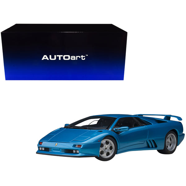 Lamborghini Diablo SE30 Blu Sirena Blue Metallic 1/18 Model Car by Autoart