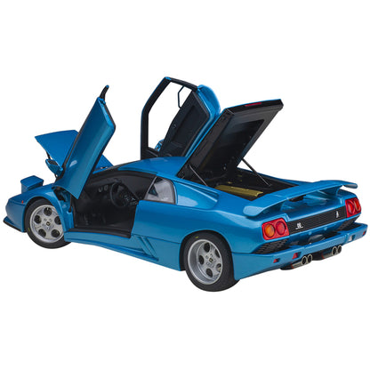 Lamborghini Diablo SE30 Blu Sirena Blue Metallic 1/18 Model Car by Autoart