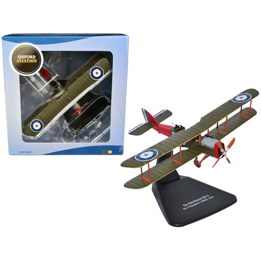 De Havilland DH4 Bomber Plane "5 Squadron Royal Naval Air Service" (1918) "Oxford Aviation" Series 1/72 Diecast Model Airplane by Oxford Diecast