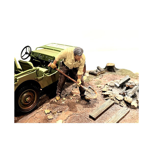 "4X4 Mechanic" Figure 4 for 1/18 Scale Models by American Diorama