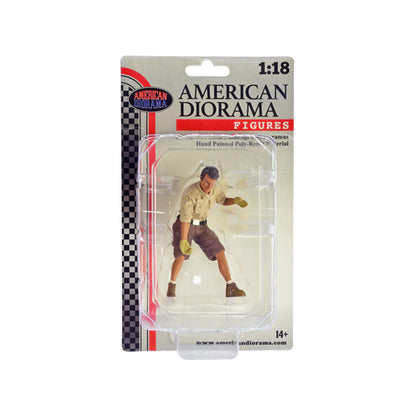 "4X4 Mechanic" Figure 8 with Board Accessory for 1/18 Scale Models by American Diorama