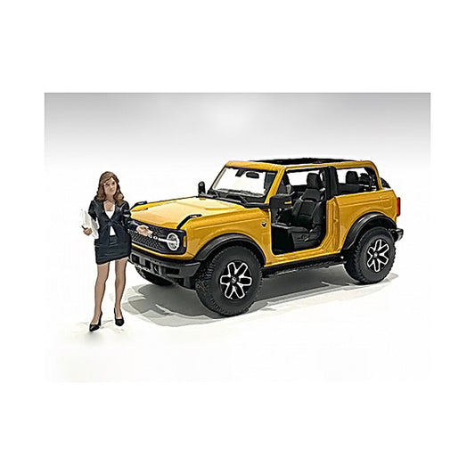 "The Dealership" Female Salesperson Figurine for 1/24 Scale Models by American Diorama