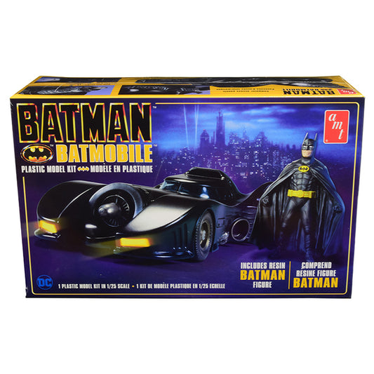 Skill 2 Model Kit Batmobile with Resin Batman Figurine "Batman" (1989)  1/25 Scale Model by AMT