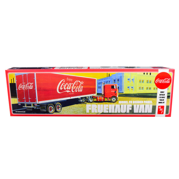 Skill 3 Model Kit Fruehauf FB Beaded Panel Van Trailer "Coca-Cola" 1/25 Scale Model by AMT