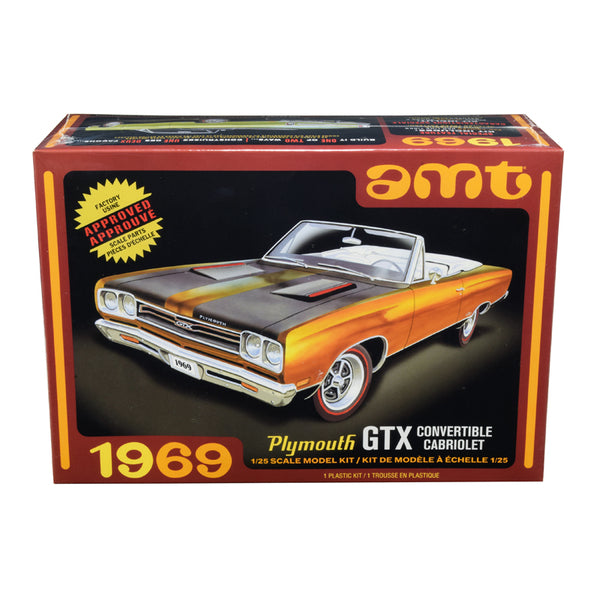 Skill 2 Model Kit 1969 Plymouth GTX Convertible 1/25 Scale Model by AMT