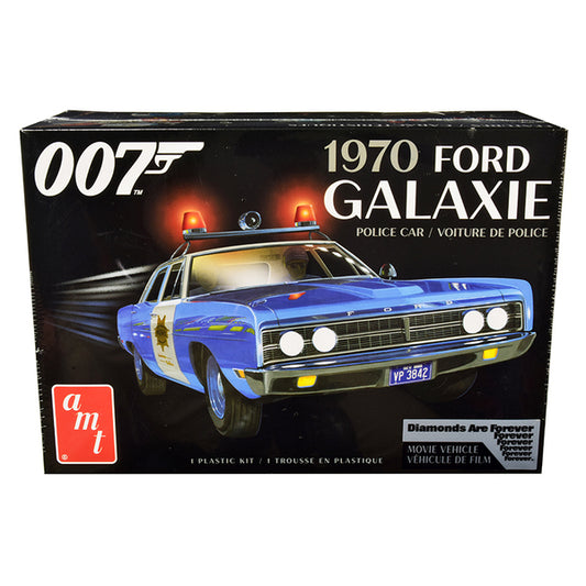 Skill 2 Model Kit 1970 Ford Galaxie Police Car "Las Vegas Metropolitan Police Dept" "Diamonds Are Forever" (1971) Movie (7th in the James Bond 007 Series) 1/25 Scale Model by AMT