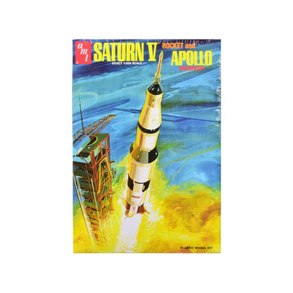 Skill 2 Model Kit Saturn V Rocket and Apollo Spacecraft 1/200 Scale Model by AMT