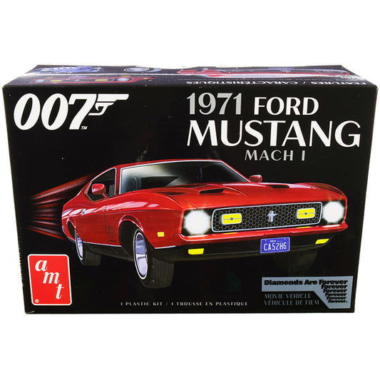 Skill 2 Model Kit 1971 Ford Mustang Mach 1 (James Bond 007) "Diamonds are Forever" (1971) Movie 1/25 Scale Model by AMT