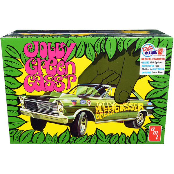 Skill 2 Model Kit 1965 Ford Galaxie "Jolly Green Gasser" 3-in-1 Kit 1/25 Scale Model by AMT