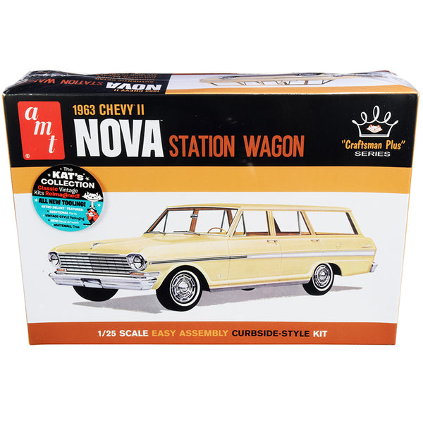 Skill 2 Model Kit 1963 Chevrolet II Nova Station Wagon "Craftsman Plus Series" 1/25 Scale Model by AMT