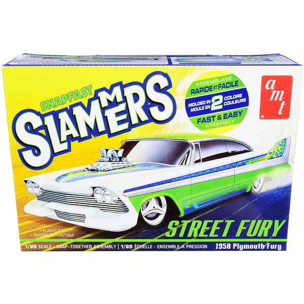 Skill 1 Snap Model Kit 1958 Plymouth Street Fury "Slammers" 1/25 Scale Model by AMT