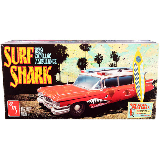 Skill 2 Model Kit 1959 Cadillac Ambulance "Surf Shark" 1/25 Scale Models by AMT