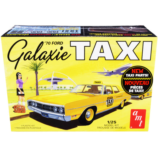 Skill 2 Model Kit 1970 Ford Galaxie "Taxi" with Luggage 1/25 Scale Model by AMT