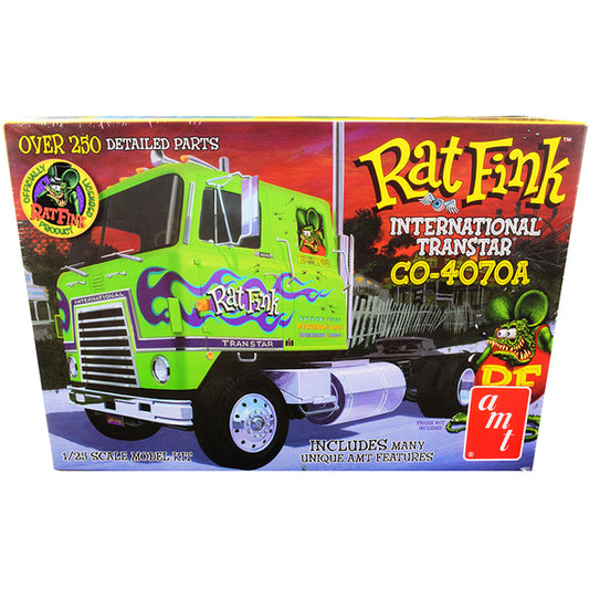 Skill 3 Model Kit International Transtar CO-4070A Truck Tractor Hauler "Rat Fink" 1/25 Scale Model by AMT