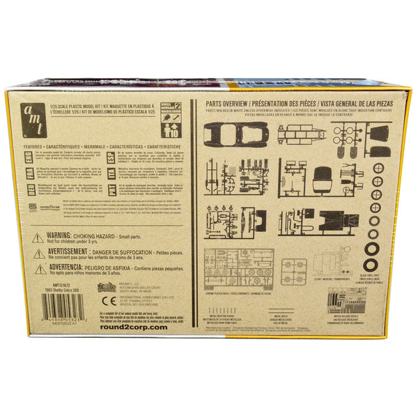 Skill 2 Model Kit 1963 Shelby Cobra 289 3 in 1 Kit 1/25 Scale Model by AMT