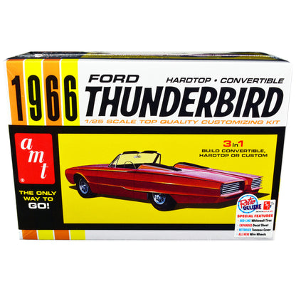 Skill 2 Model Kit 1966 Ford Thunderbird Hardtop/Convertible 3-in-1 Kit 1/25 Scale Model by AMT