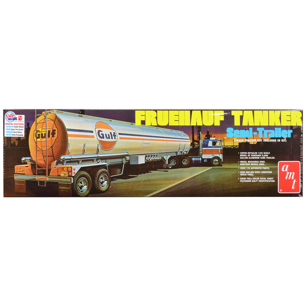 Skill 3 Model Kit Fruehauf Tanker Trailer "Gulf Oil" 1/25 Scale Model by AMT