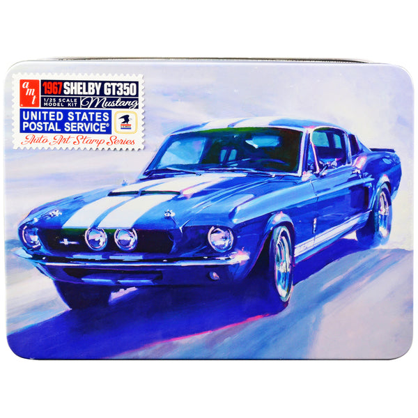 Skill 2 Model Kit 1967 Shelby Mustang GT350 USPS (United States Postal Service) "Auto Art Stamp Series" 1/25 Scale Model by AMT